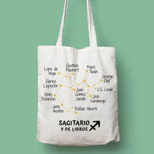 Cargar imagen en el visor de la galería, Tote bag &#39;Sagitario y de libros&#39;
