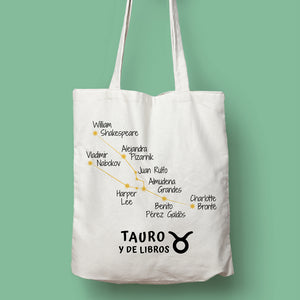 Tote bag 'Tauro y de libros'