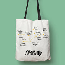 Cargar imagen en el visor de la galería, Tote bag &#39;Virgo y de libros&#39;