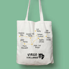 Cargar imagen en el visor de la galería, Tote bag &#39;Virgo y de libros&#39;