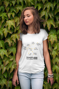 Camiseta 'Acuario y de libros' - mujer