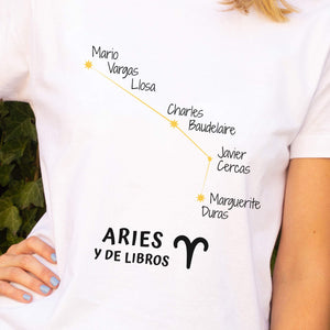 Camiseta 'Aries y de libros' - mujer