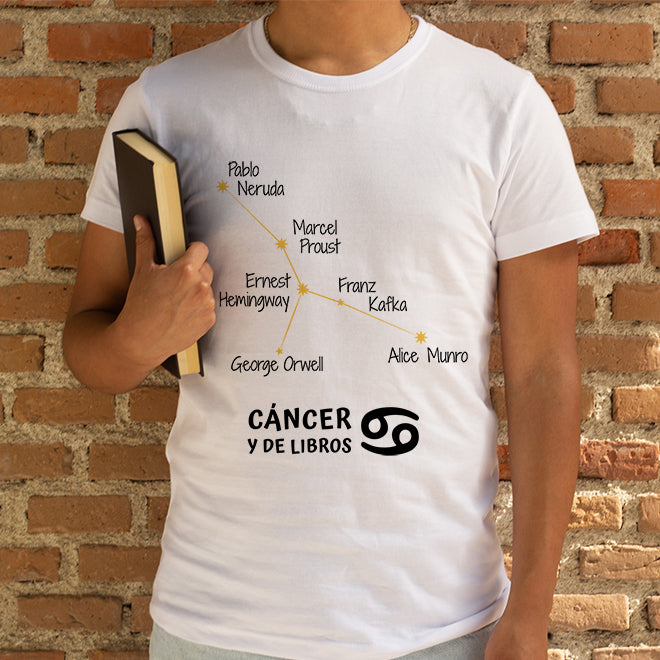 Camiseta 'Cáncer y de libros' - hombre