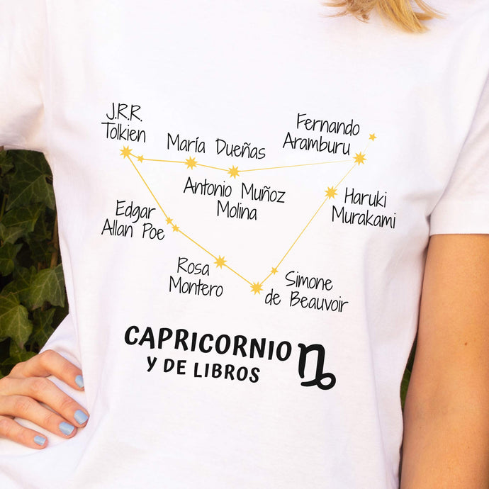 Camiseta 'Capricornio y de libros' - mujer