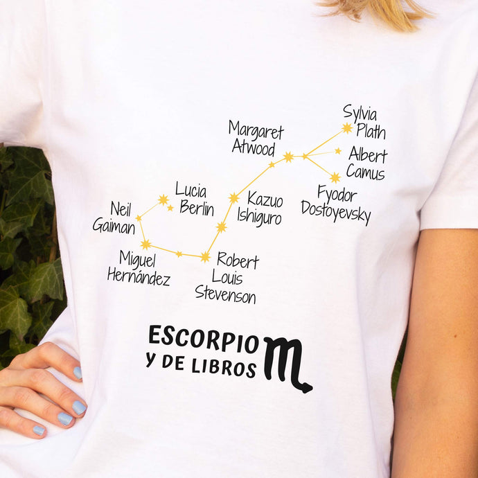 Camiseta 'Escorpio y de libros' - mujer