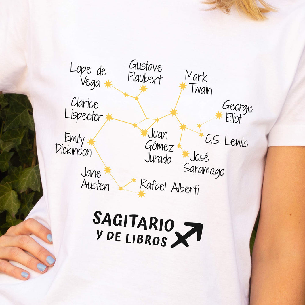 Camiseta 'Sagitario y de libros' - mujer