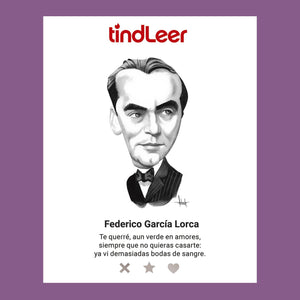 Camiseta blanca mujer con ilustración de Federico Garcia Lorca por Fernando Vicente