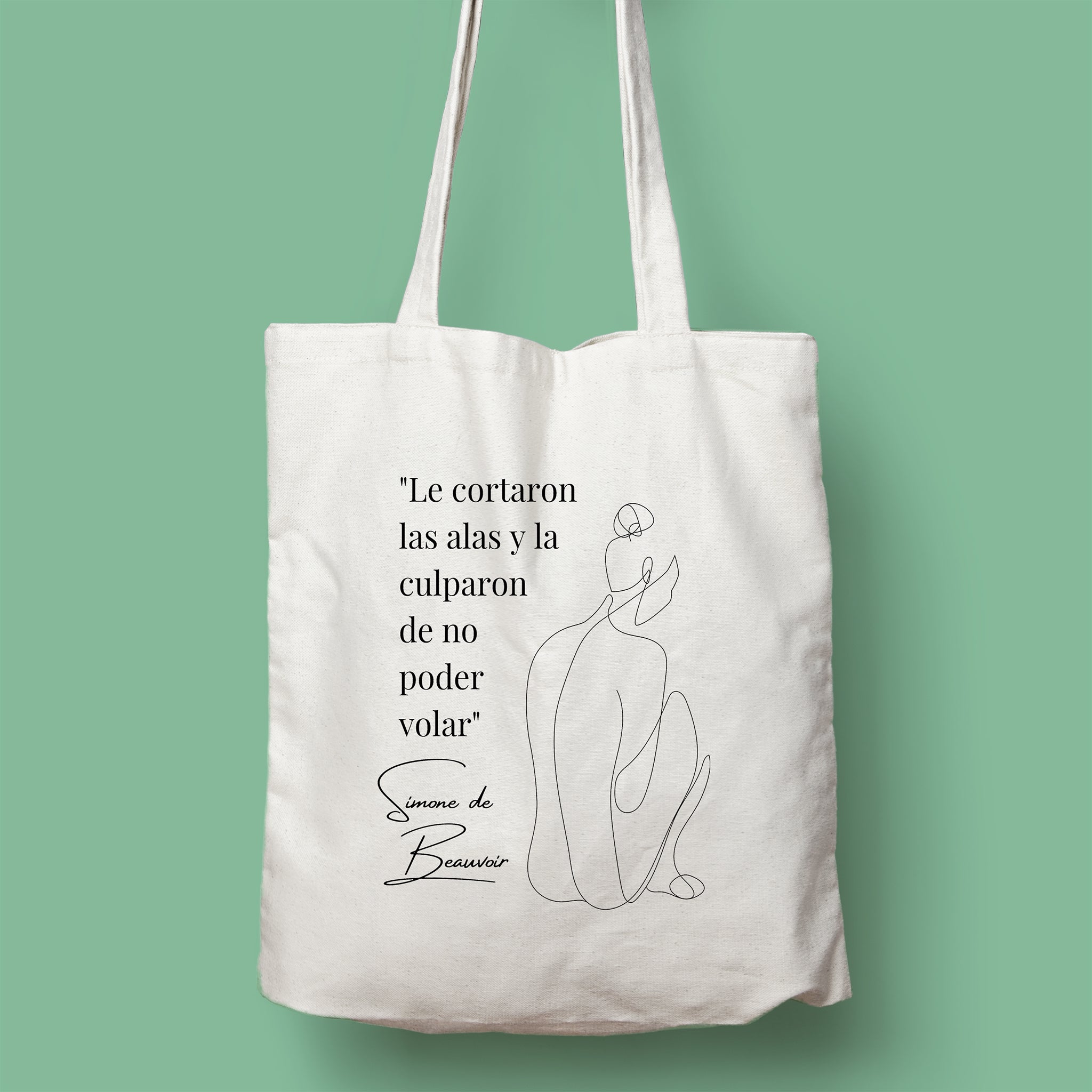 Tote bag 'Mujer con alas